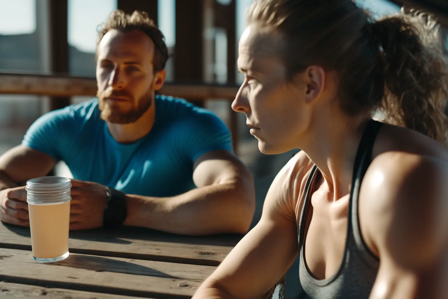 dry fasting vs water fasting woman and man at table